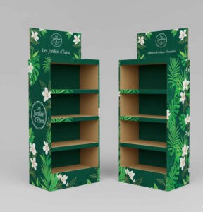 présentoir plv carton personnalisé