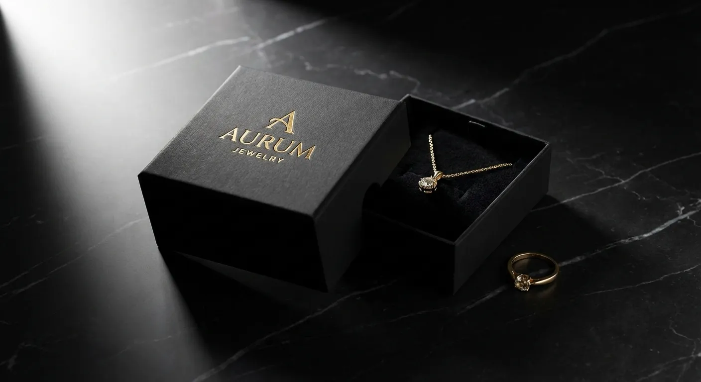 Boîte d'expédition compacte luxe avec intérieur velours pour bijouterie haut de gamme