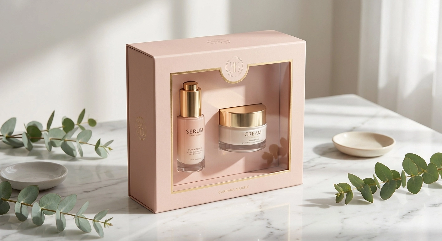 Boîte carton sur mesure pour produits cosmétiques premium