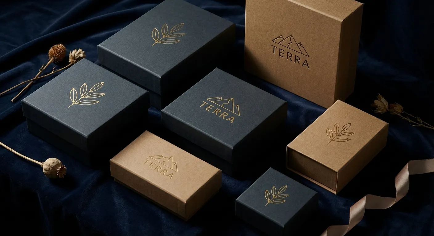 Boîtes carton rigide écoconçu finitions haut de gamme