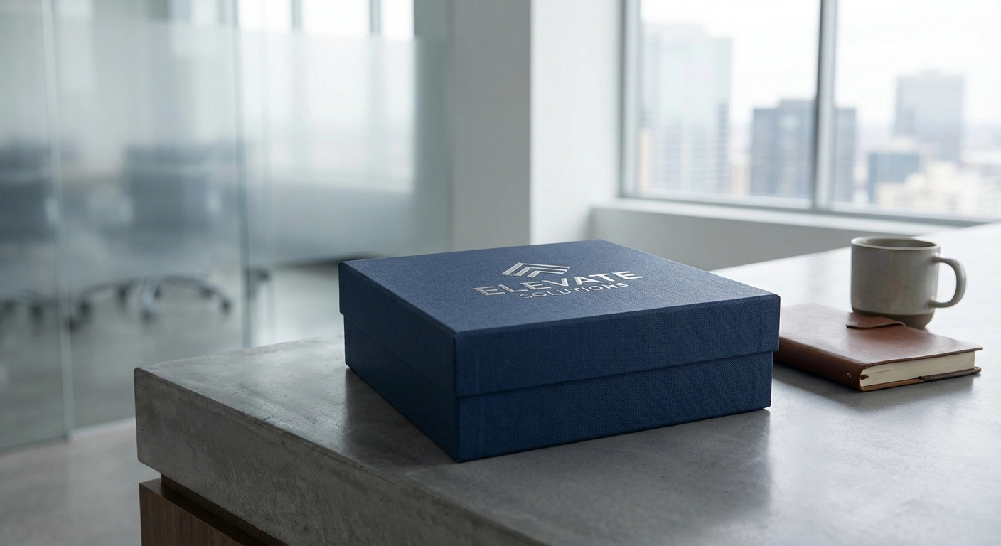 Welcome kit d'entreprise avec plusieurs objets personnalisés