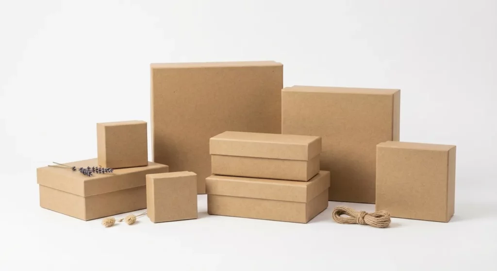 Gamme complète emballages carton kraft recyclé certifié boîte carton sur mesure