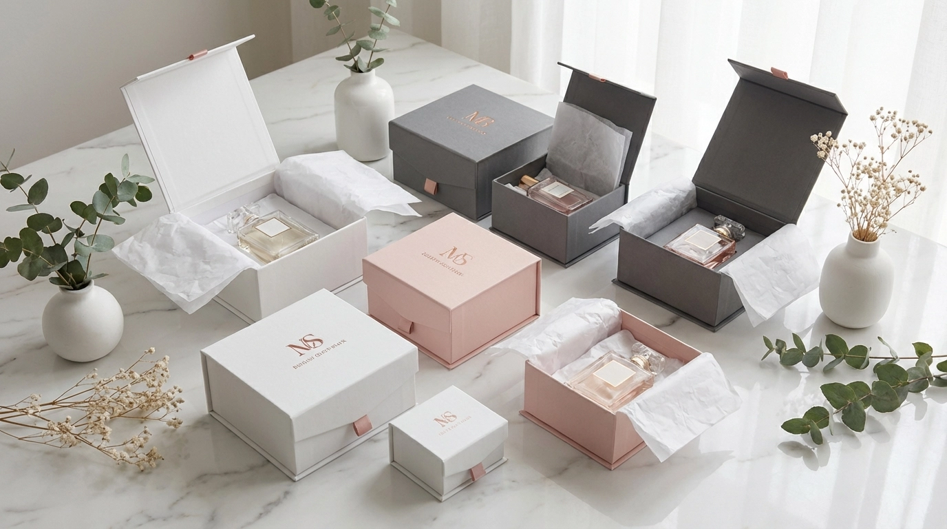 Emballage cosmétique luxe petite série coffrets beauté startups